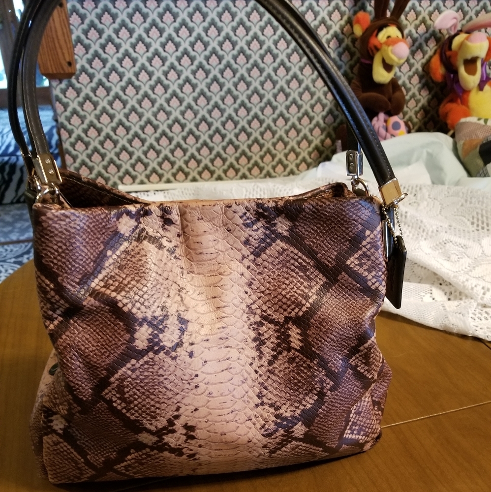 Coach Phoebe Snakeskin Handbag